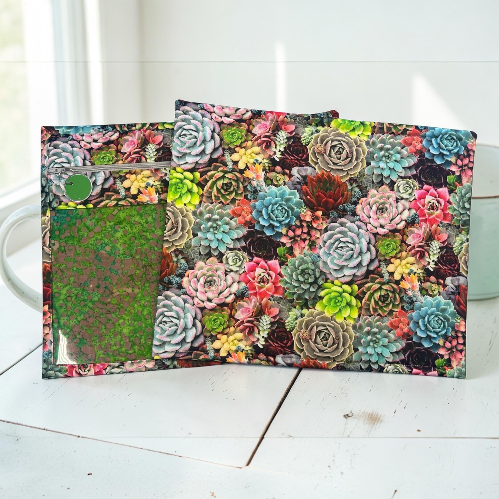 Cross Stitch Project Bag - Succulent Plants - Standard Bag