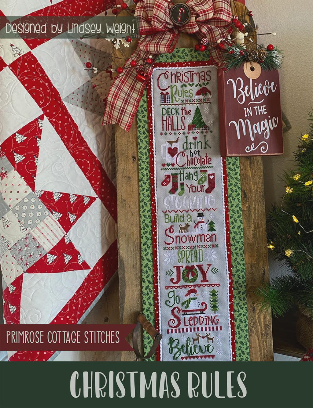 Christmas Rules Cross Stitch Pattern | Primrose Cottage Stitches | Confident Beginner