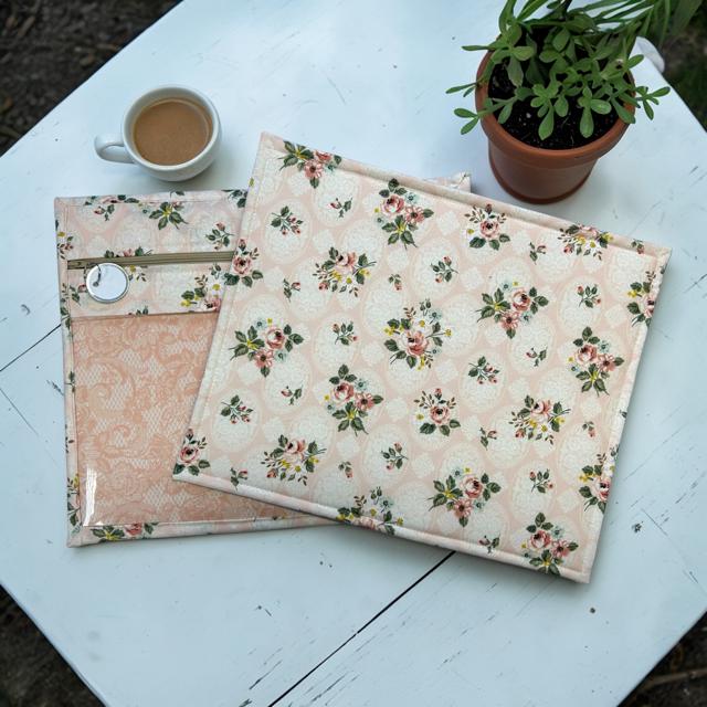 Cross Stitch Project Bag - Vintage Roses - Standard Bag
