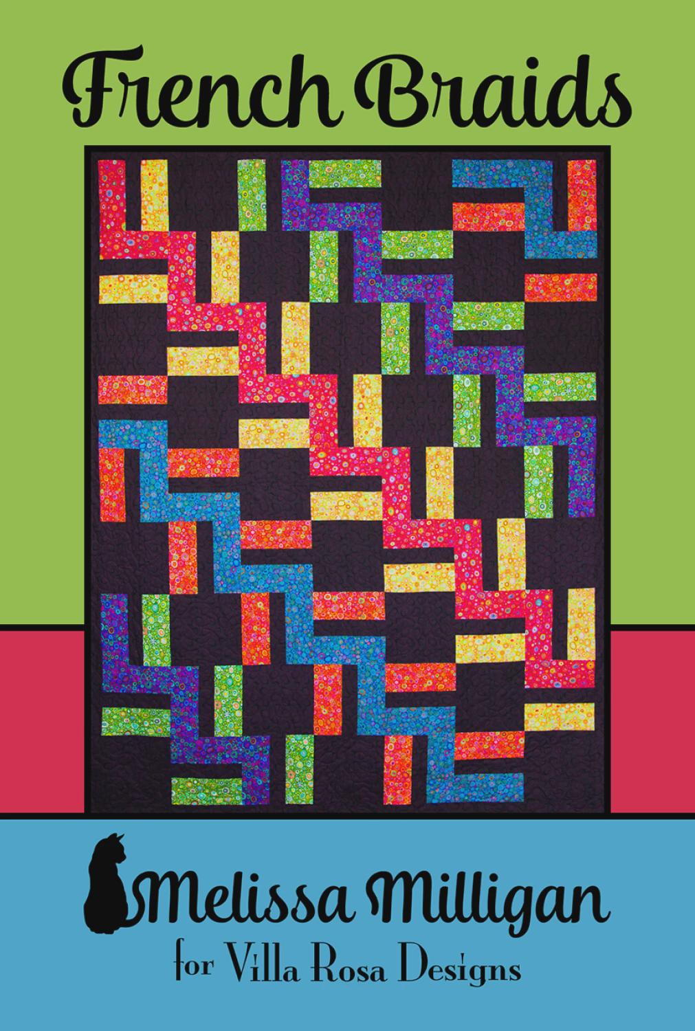 French Braids Quilt Pattern - Modern Scrap Friendly Quilt - Villa Rosa Designs - easy beginner