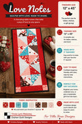Love Notes Quilt Pattern - Valentines Day Table Runner Quilt - Villa Rosa Designs