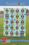 Cluck Cluck Sew - Touchdown Quilt Pattern - Football - in 3 sizes - Sport