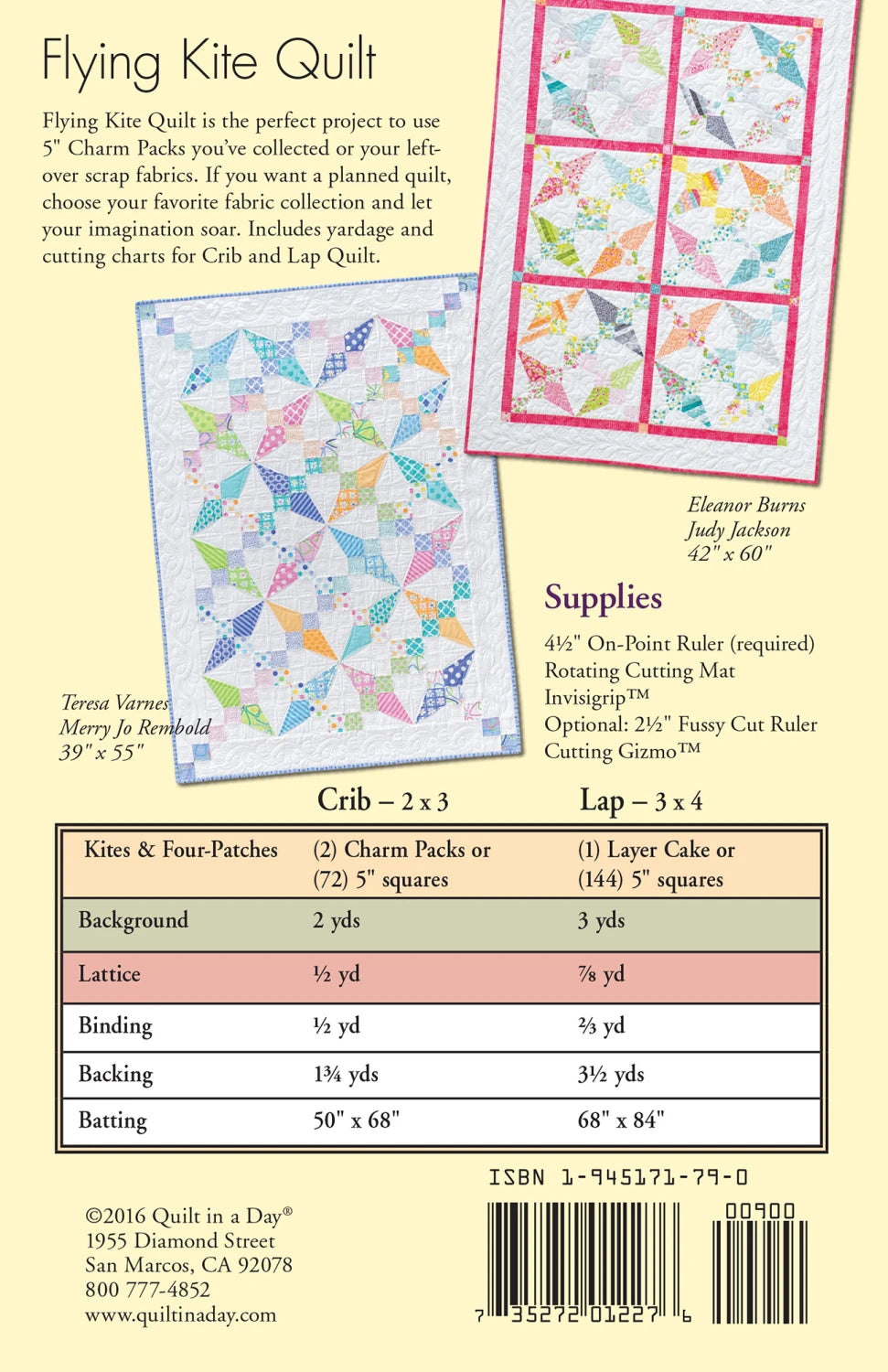 Quilt in a day - Eleanor Burns - Flying Kite Quilts - Quilt pattern