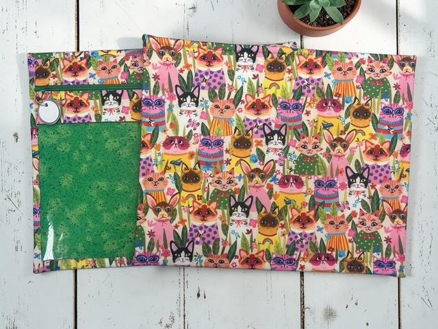 Cross Stitch Project Bag - Cats - Standard Bag