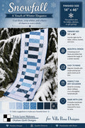 Snowfall Quilt Pattern - Winter Blue Table Runner Quilt - Villa Rosa Designs - easy beginner