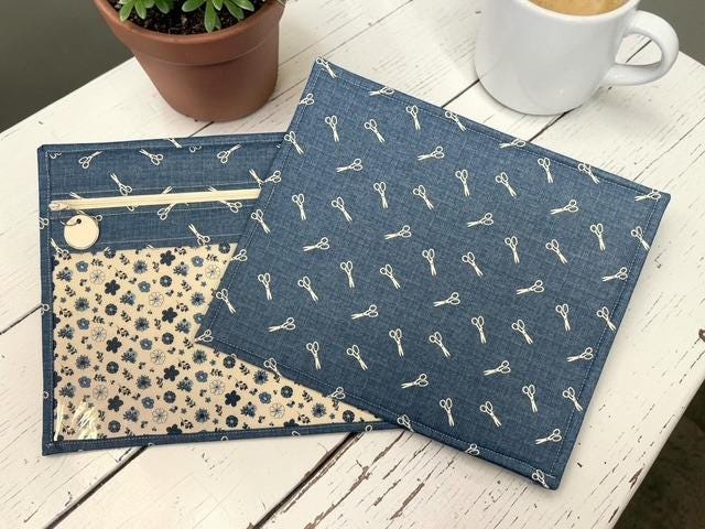 Cross Stitch Project Bag - Craft Scissors - Standard size