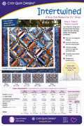 Cozy Quilt Designs - Intertwined Quilt Pattern - jelly roll friendly in 4 sizes - Beginner
