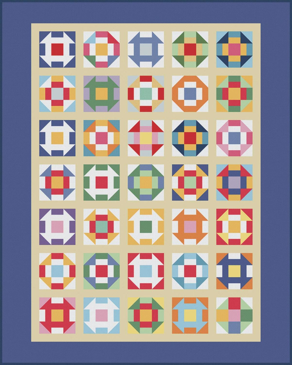 Five by Seven Quilt Pattern - American Jane - Easy - Beginner - Fat Quarter friendly