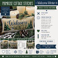 Welcome Winter Cross Stitch Pattern | Primrose Cottage Stitches | Printed Paper Chart | Winter Sampler | Confident Beginner