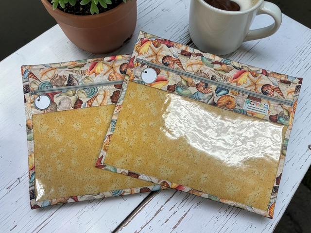 Cross Stitch Project Bag - Ocean Shells - Standard size