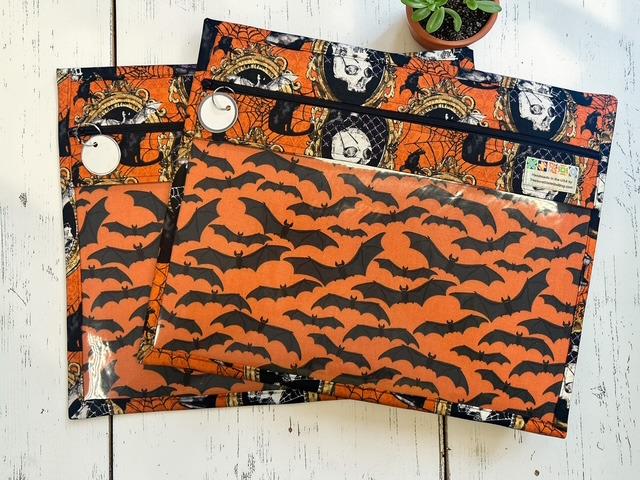Cross Stitch Project Bag - Halloween Skulls - Standard Bag