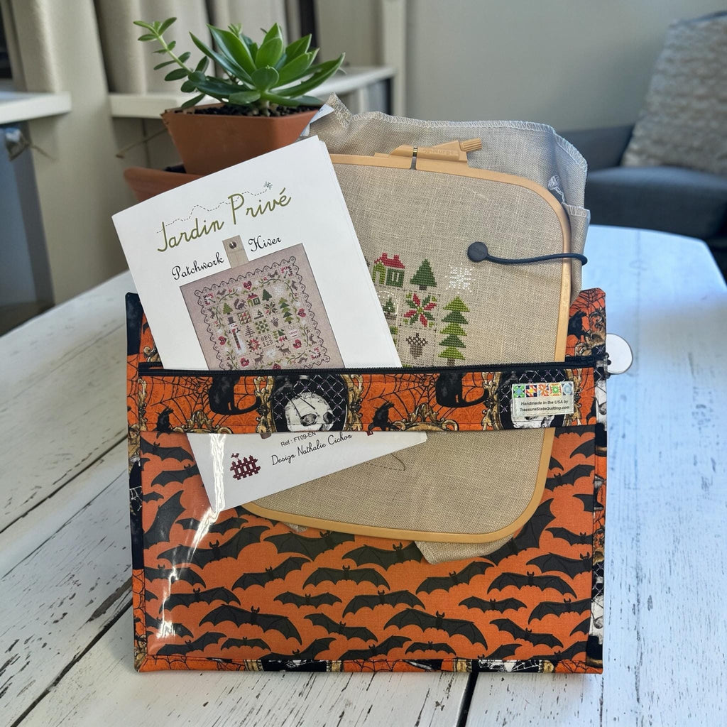 Cross Stitch Project Bag - Halloween Skulls - Standard Bag