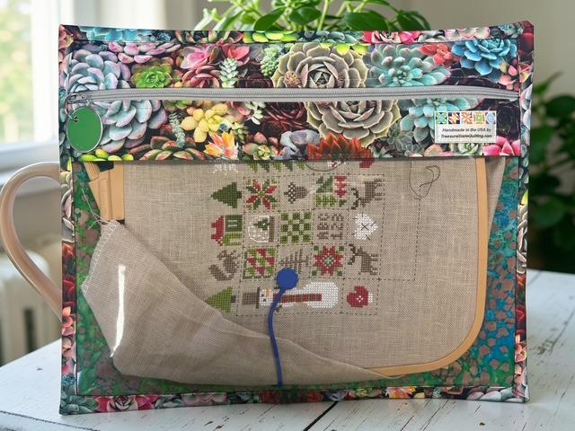 Cross Stitch Project Bag - Succulent Plants - Standard Bag