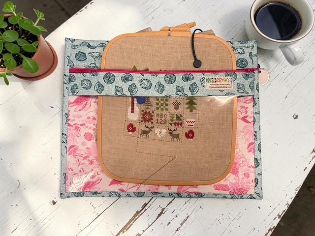 Cross Stitch Project Bag - Ocean Shells - Standard size