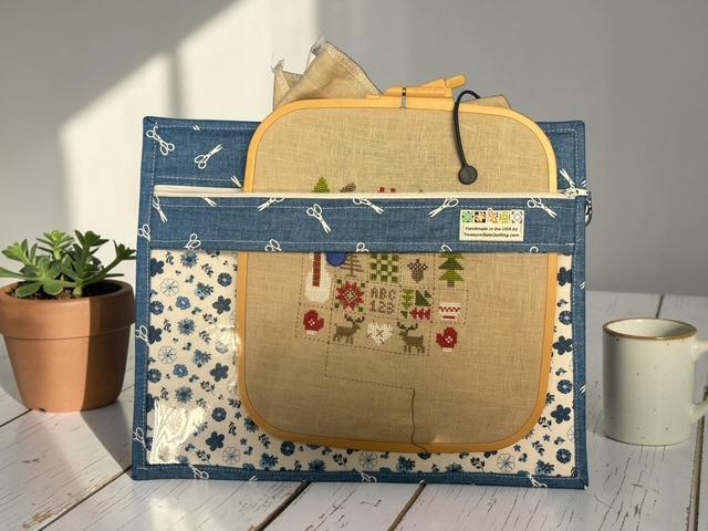 Cross Stitch Project Bag - Craft Scissors - Standard size