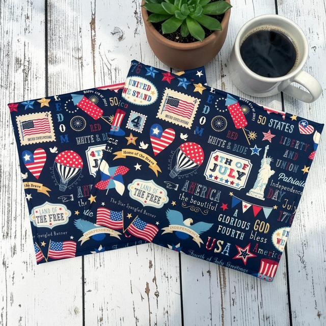 Cross Stitch Project Bag - Patriotic USA Americana - Standard Bag