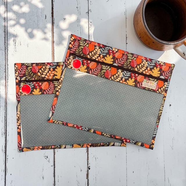 Cross Stitch Project Bag - Autumn Leaves - Standard Bag