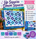Up Square Down Square Quilt Pattern – Strip Club Design, 5 Sizes