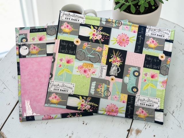 Cross Stitch Project Bag - Soft Floral - Standard Bag