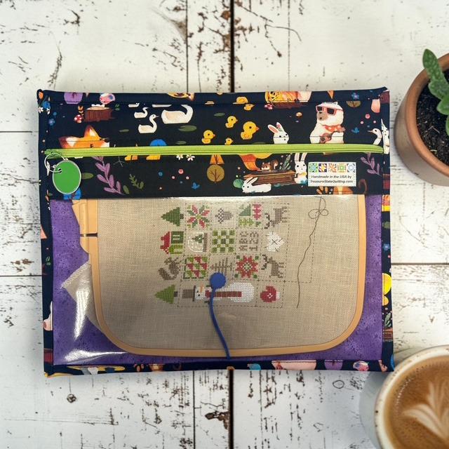 Cross Stitch Project Bag - Woodland Forest Animals - Standard Bag