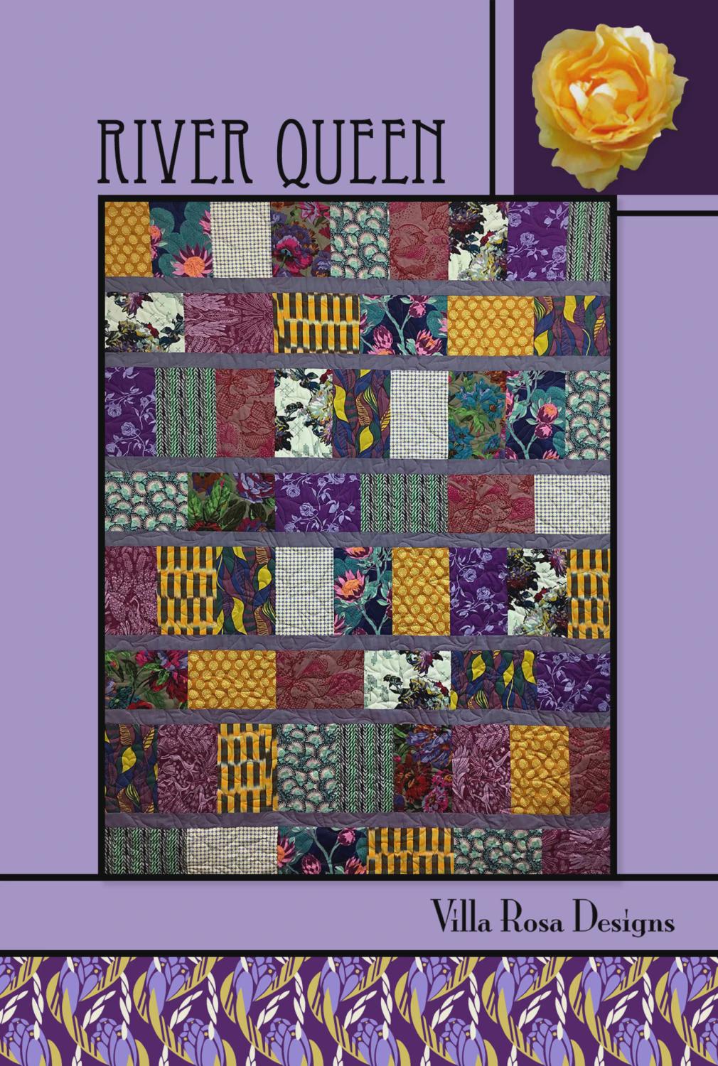 River Queen Quilt Pattern – Modern Strip Design by Villa Rosa Designs