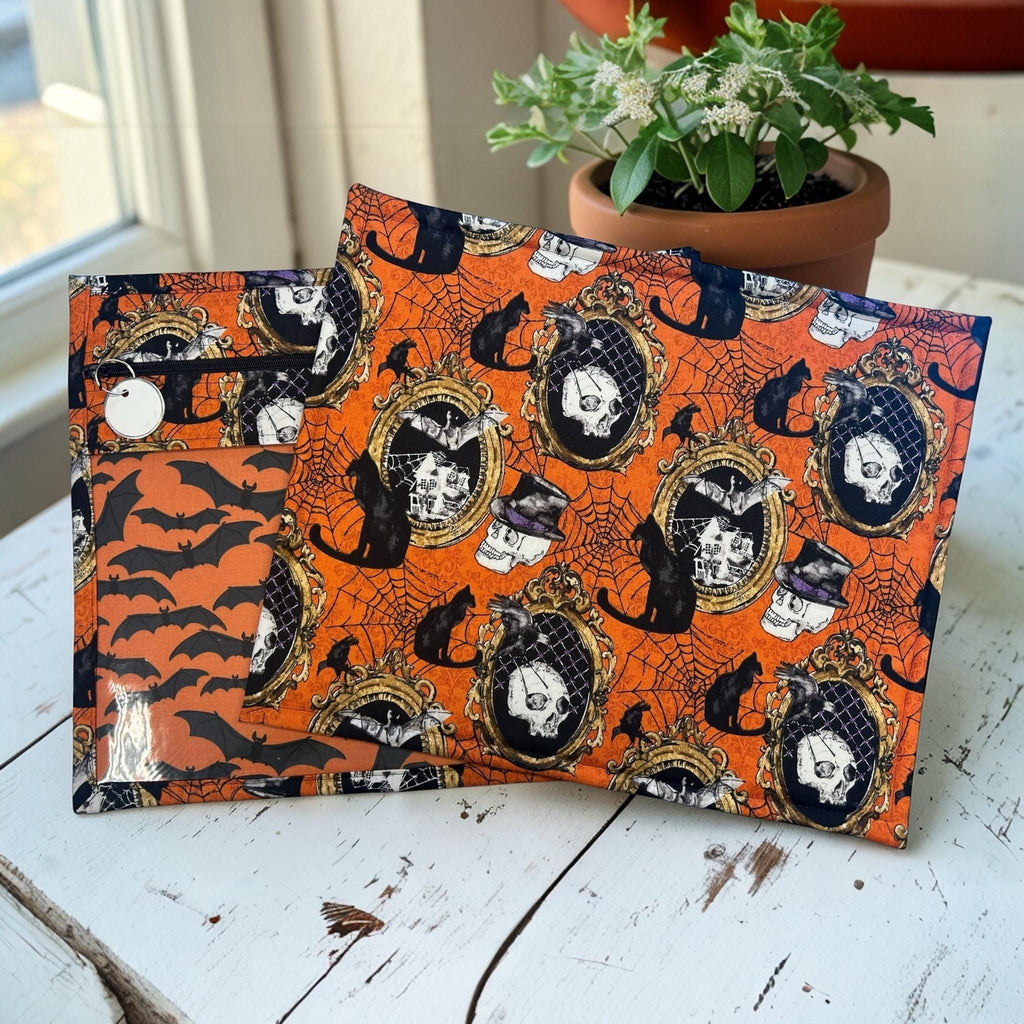 Cross Stitch Project Bag - Halloween Skulls - Standard Bag