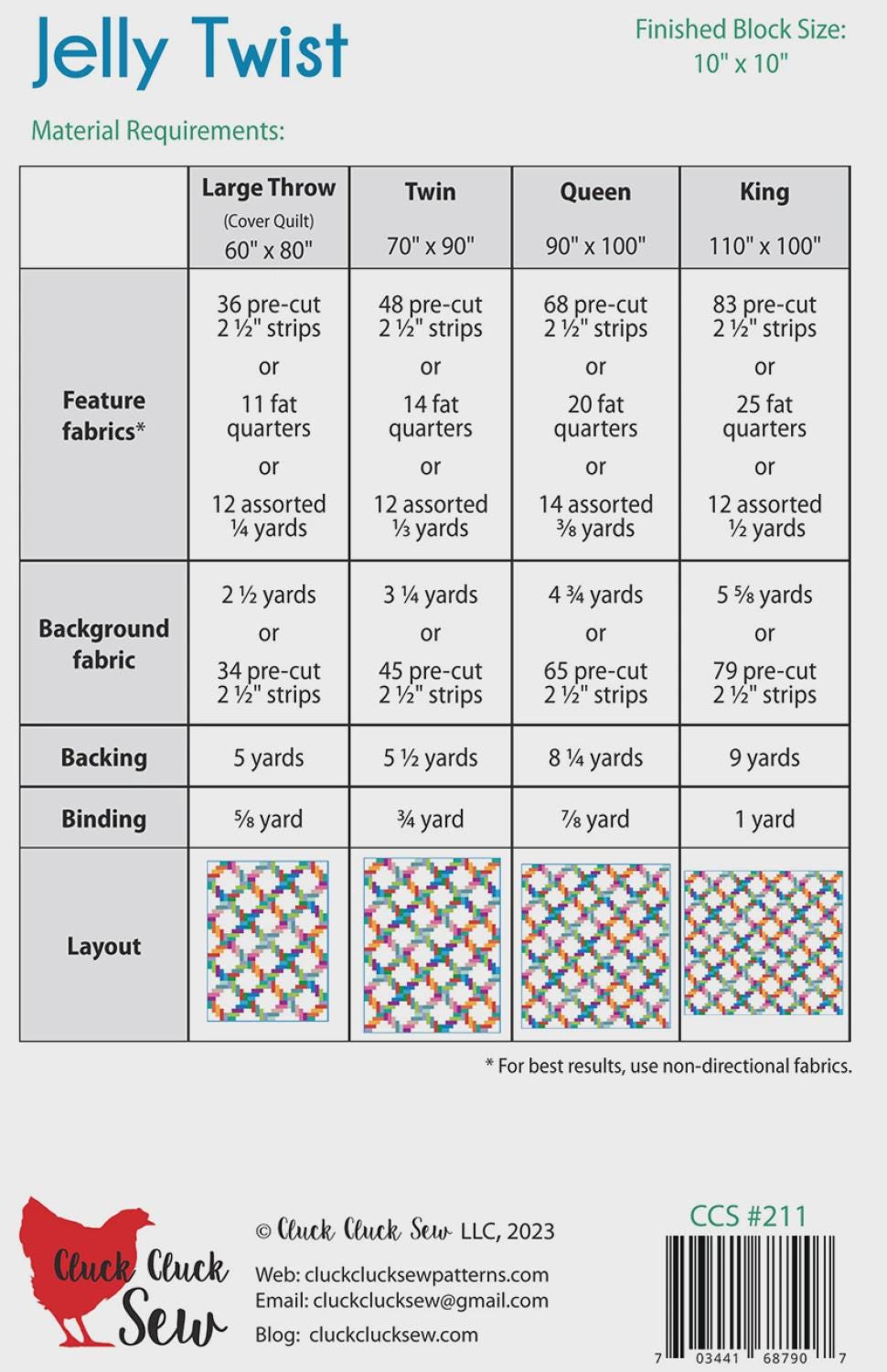 Jelly Twist Quilt Pattern – Beginner Friendly, Jelly Roll, 4 Sizes
