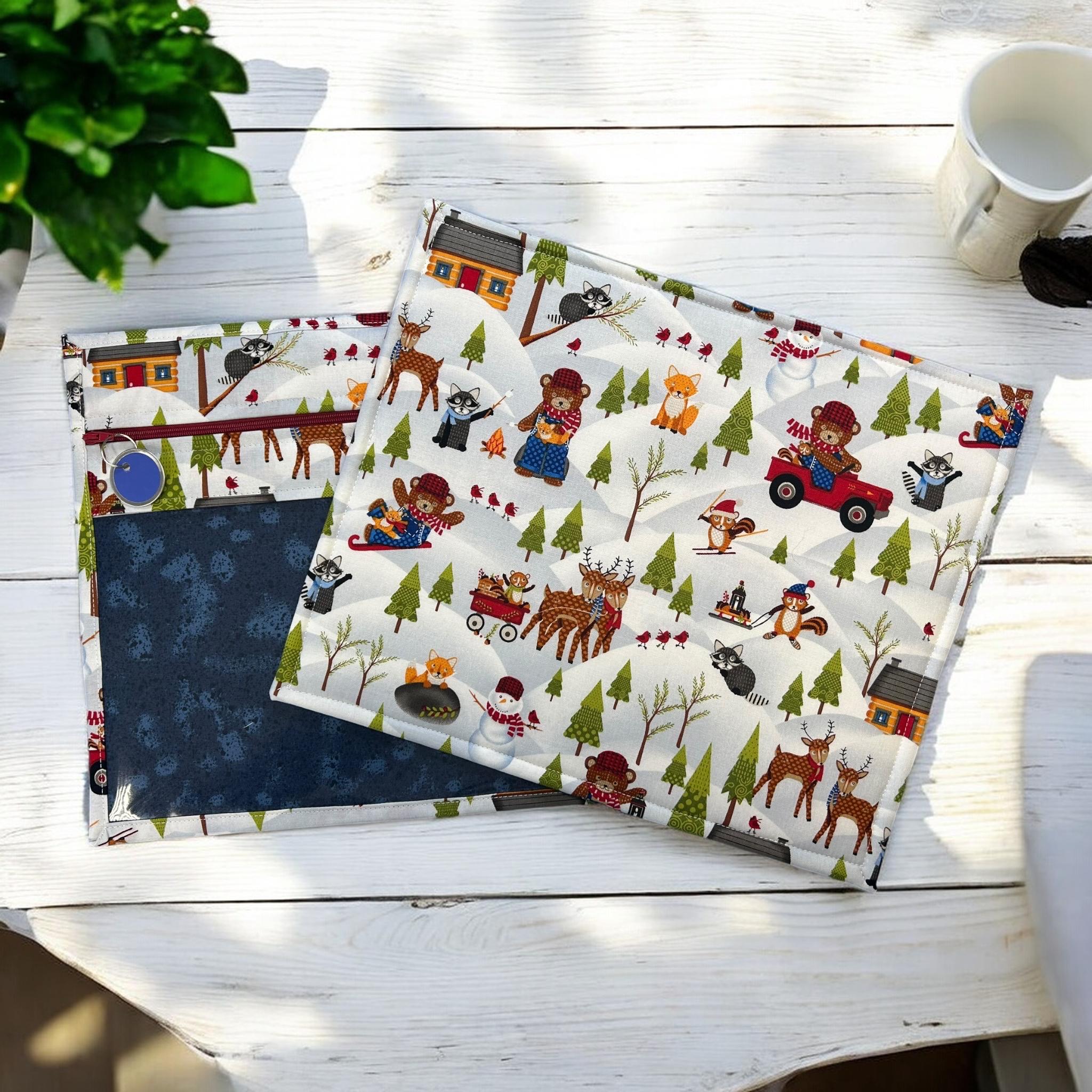 Cross Stitch Project Bag - WInter Bear - Standard size