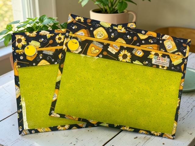 Cross Stitch Project Bag - Bee Honey - Standard Bag