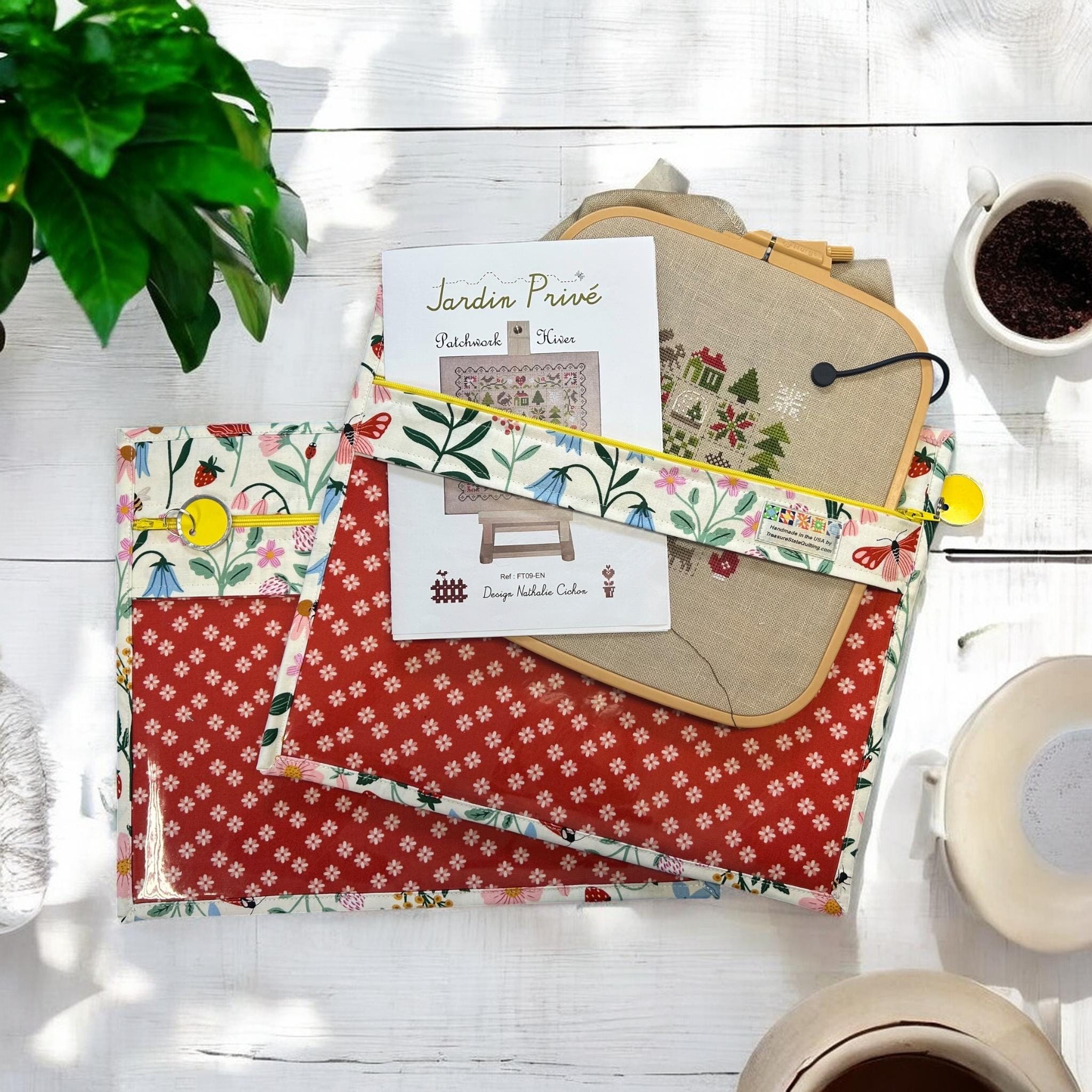 Cross Stitch Project Bag - Modern Flowers - Standard size
