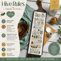 Hive Rules Cross Stitch Pattern | Primrose Cottage Stitches | Printed Paper Chart | Bee Honey Sampler | Confident Beginner