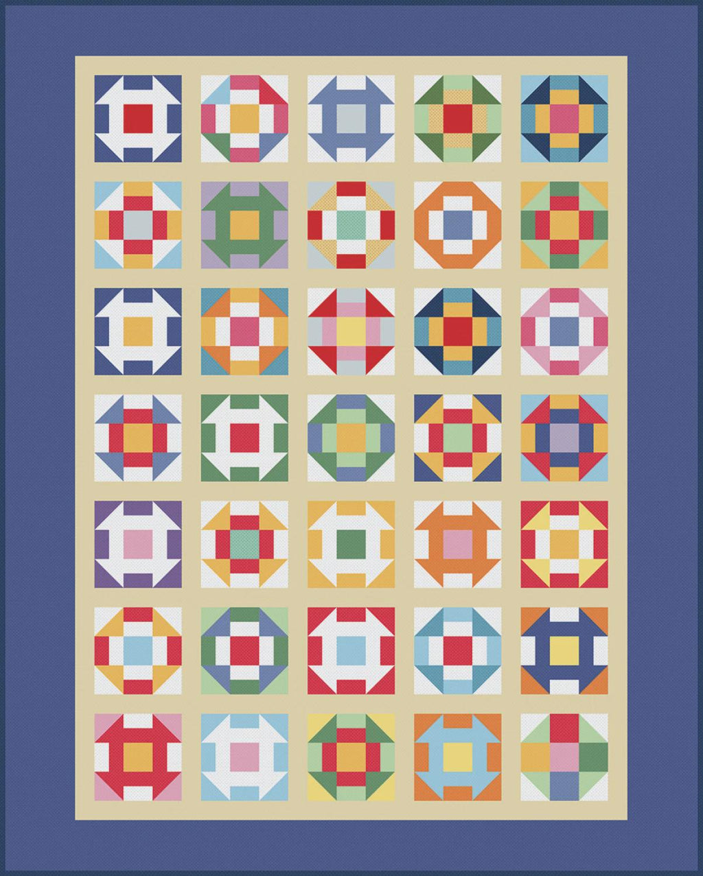 Five by Seven Quilt Pattern - American Jane - Easy - Beginner - Fat Quarter friendly