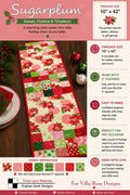 Sugarplum Quilt Pattern - Christmas Scrappy Table Runner Quilt - Villa Rosa Designs - easy beginner