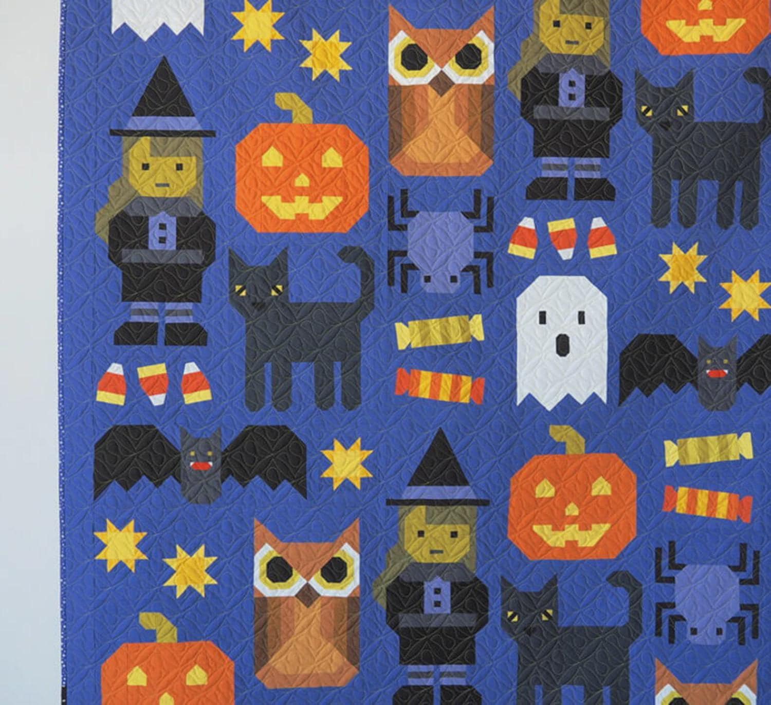Happy Halloween Quilt Pattern – Sampler Blocks, Modern Spooky Design