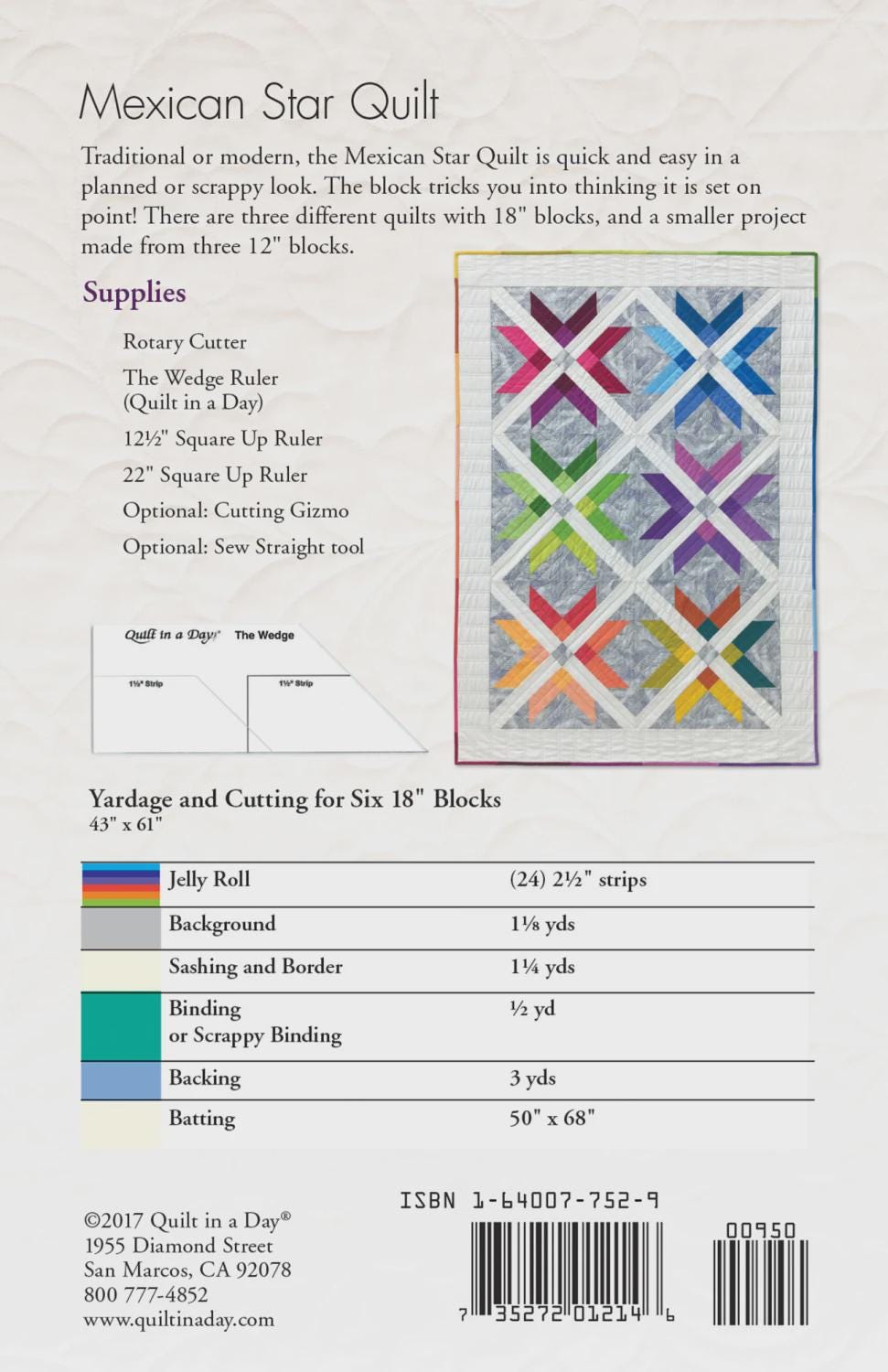 Quilt in a day - Eleanor Burns - 1214 - Mexican Star Quilt