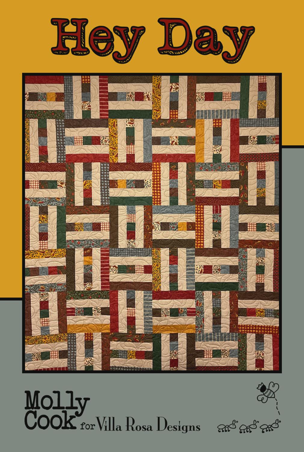 Hey Day Quilt Pattern - Scrappy Modern Quilt - Villa Rosa Designs - easy beginner - Molly Cook