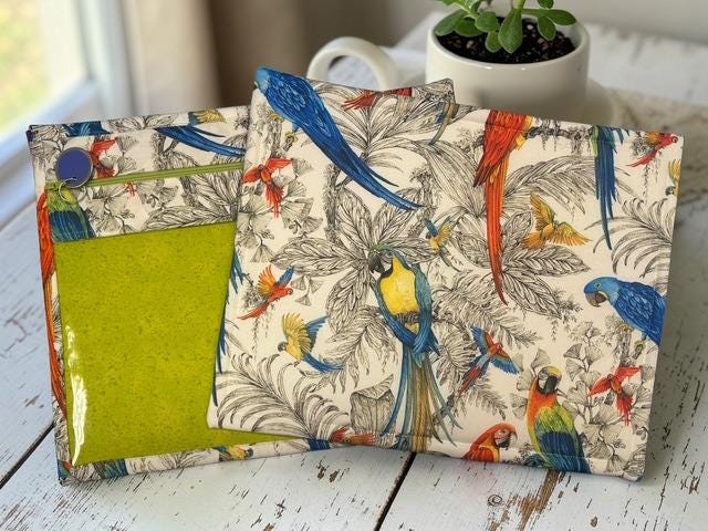 Cross Stitch Project Bag - Macaw Bird - Standard Bag