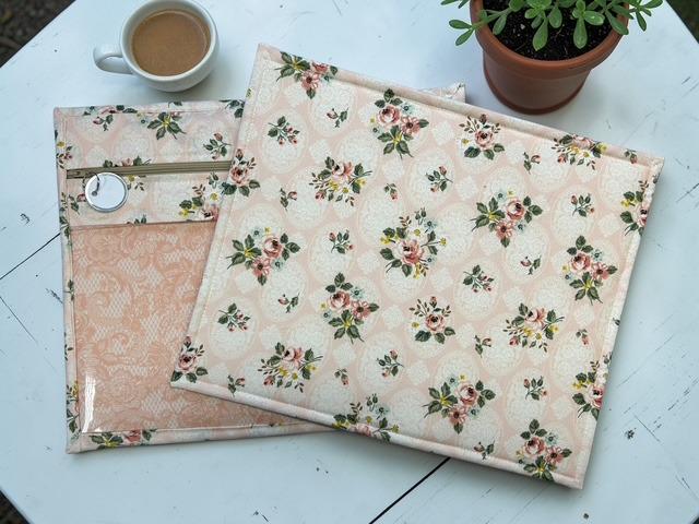 Cross Stitch Project Bag - Vintage Roses - Standard Bag