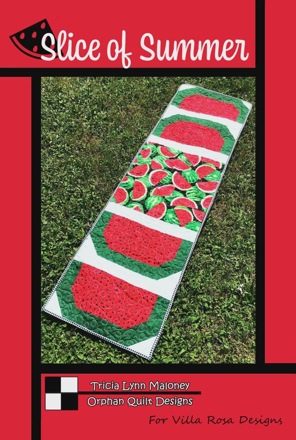 Watermelon Quilt Pattern – Slice of Summer Table Runner, Villa Rosa Designs