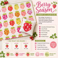 Berry Season Quilt Pattern – Strawberry Patchwork Piecing, Multiple Sizes (Printed Paper)