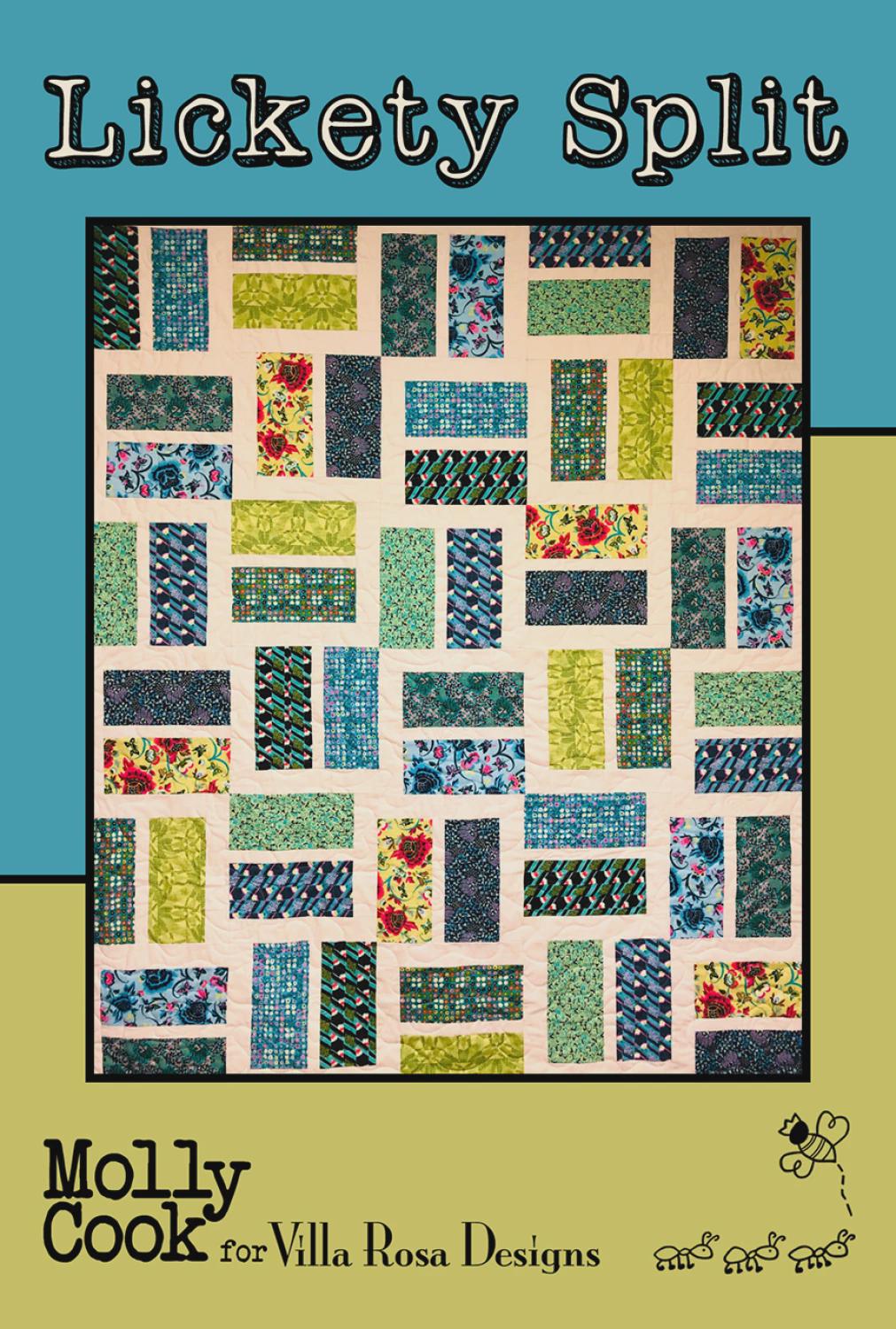 Lickety Split Quilt Pattern – Easy Scrappy Fat Quarter Patchwork – Villa Rosa Designs