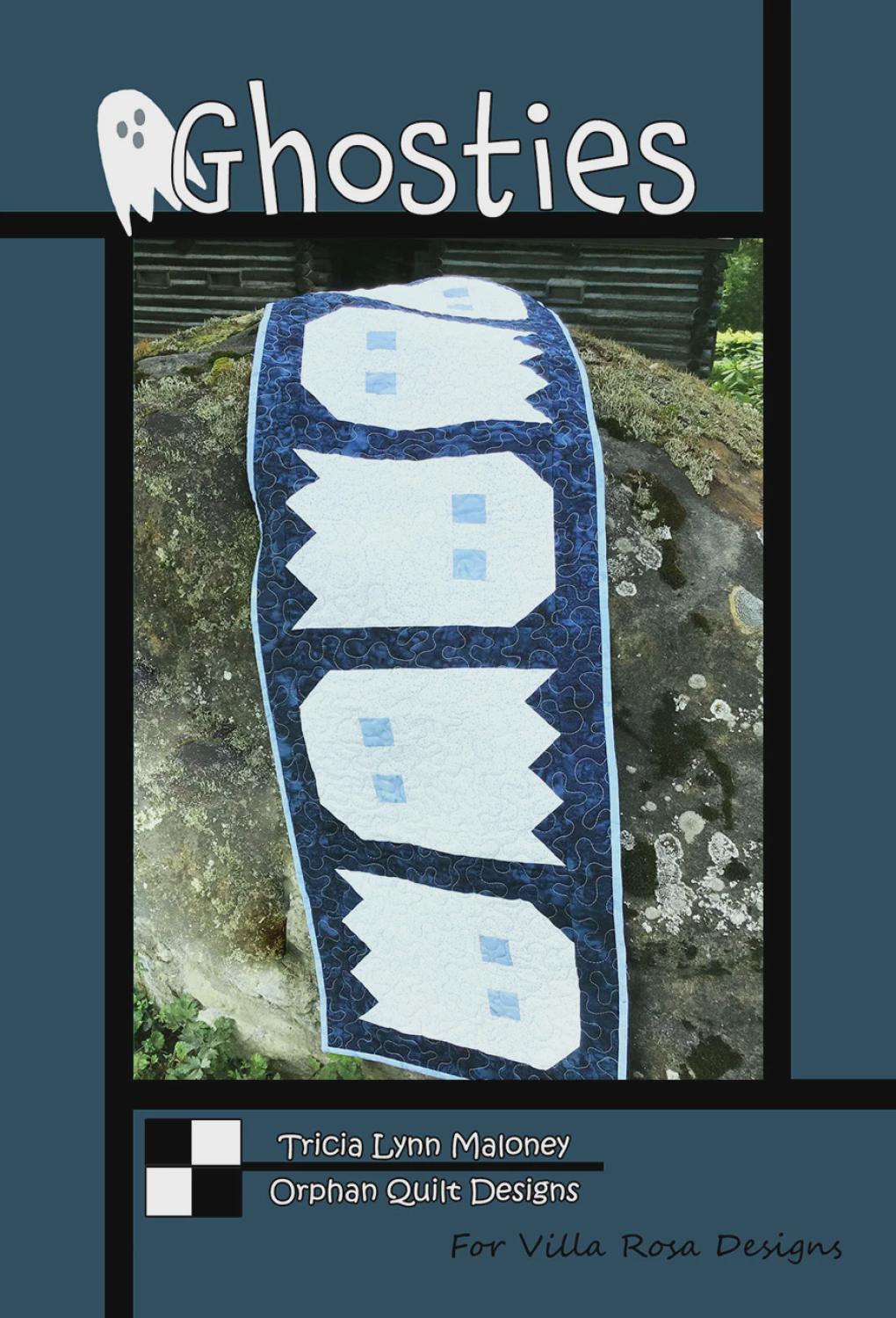 Ghosties Quilt Pattern – Halloween Table Runner, Easy Beginner Sewing Project