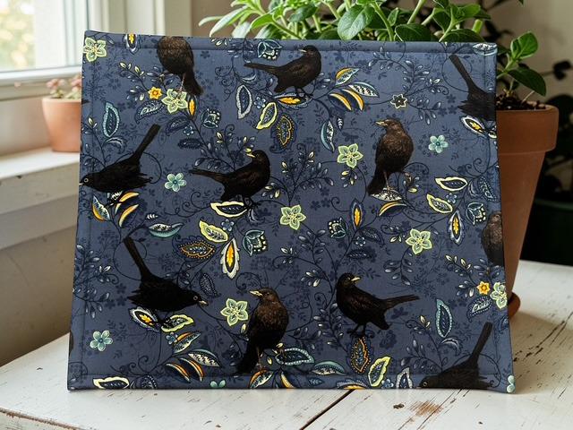 Cross Stitch Project Bag - Black Bird - Standard Bag