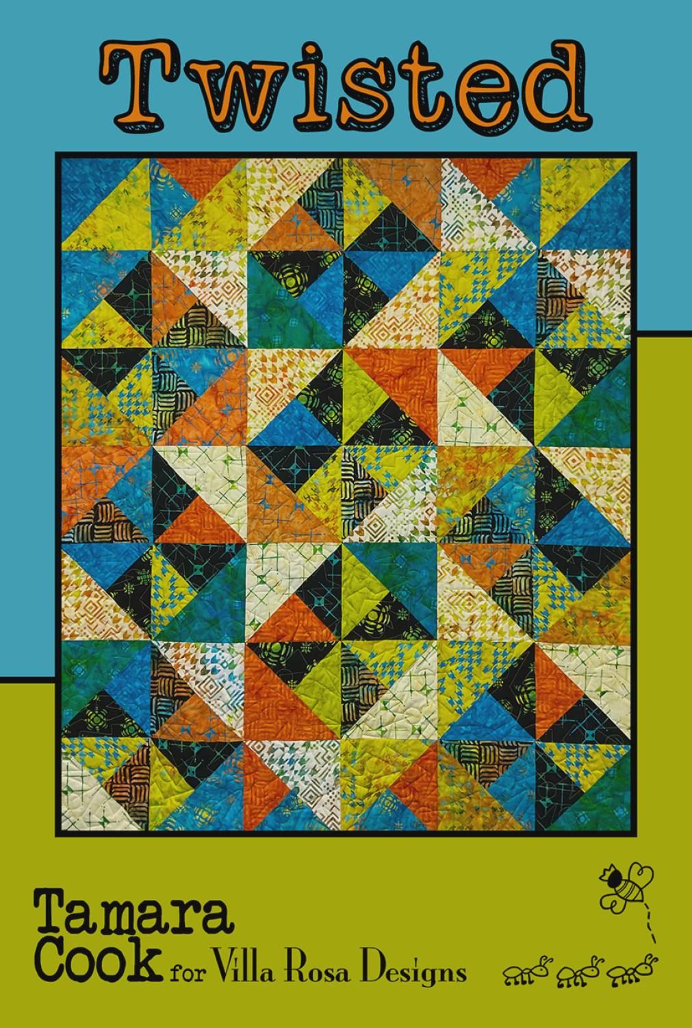Twisted Quilt Pattern – Modern Scrappy HST Design by Tamara Cook
