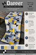 Dapper Quilt Pattern - Modern Geometric Table Runner Quilt - Villa Rosa Designs - easy beginner