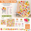 Elizabeth Hartman - The Produce section quilt - Quilt pattern EH 070 chart - NEW - 2 sizes - Modern - fruit store
