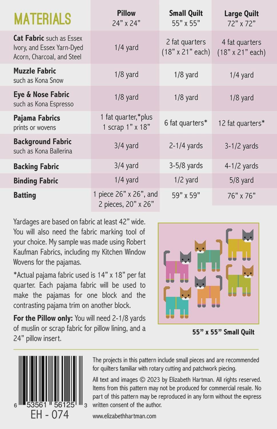 Cats in Pajamas Quilt Pattern – Cozy Animal Patchwork Sewing Project