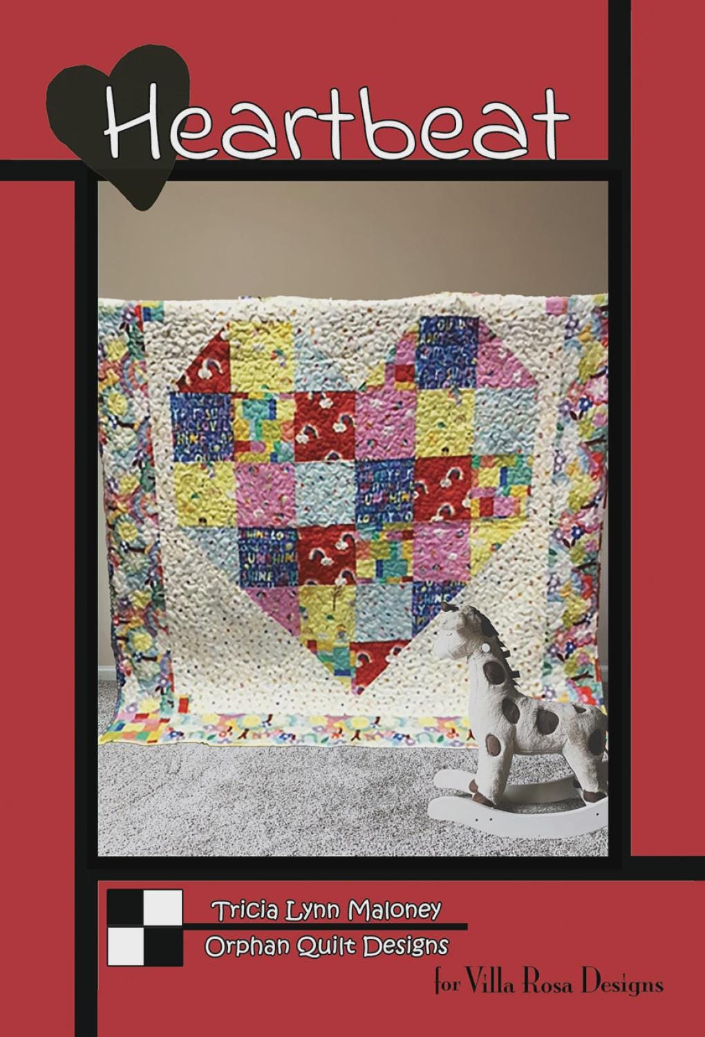 Heartbeat Quilt Pattern - Heart Valentine Love Quilt - Villa Rosa Designs - easy beginner - FQ friendly