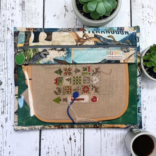 Cross Stitch Project Bag - Dinosaur - Standard Bag