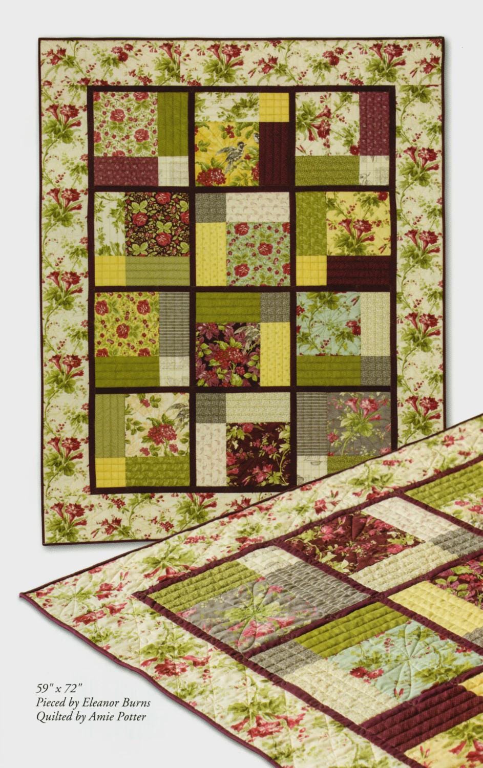Eleanor Burns Piece of Cake Quilt Pattern – Layer Cake Friendly, Easy Quilting Sizes